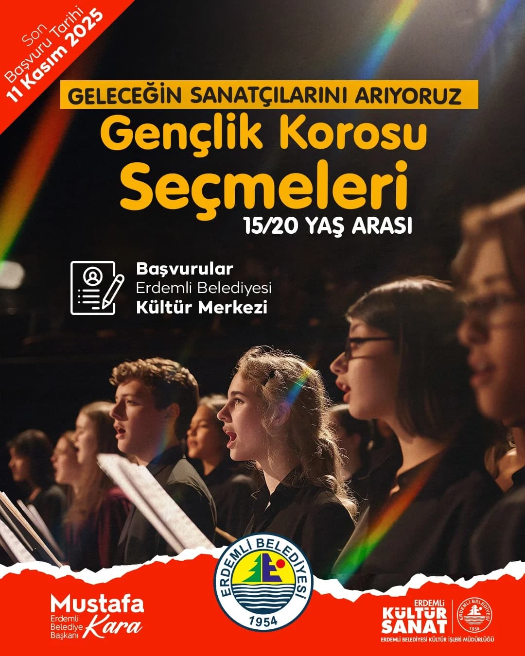 Erdemli Belediyesi Gençlik Korosu Seçmeleri